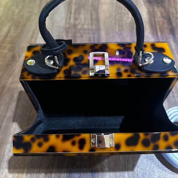 NWOT Tortoise Shell Mini Purse - Picture 5 of 6